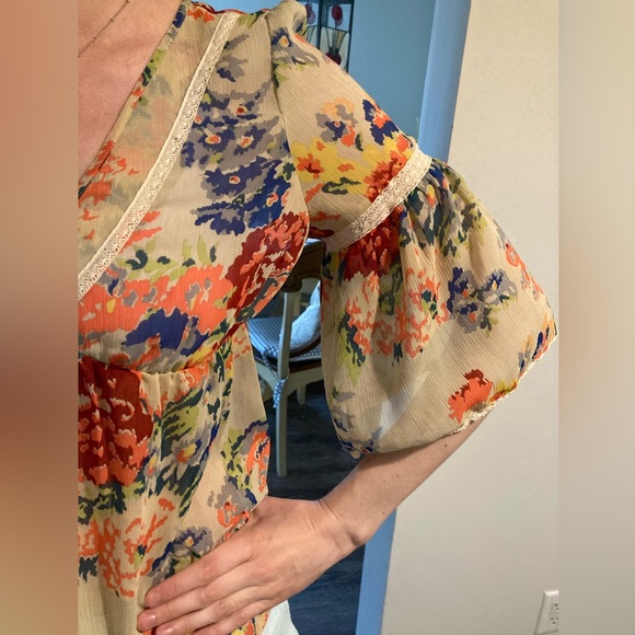 RALPH LAUREN DENIM & SUPPLY FLORAL PEASANT TOP - Size Small - Picture 3 of 9